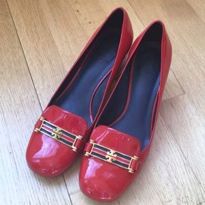 Tory Burch Red Leather Pumps Authentic